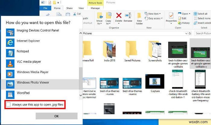 วิธีตั้งค่า Windows Photo Viewer เป็นค่าเริ่มต้นใน Windows 10