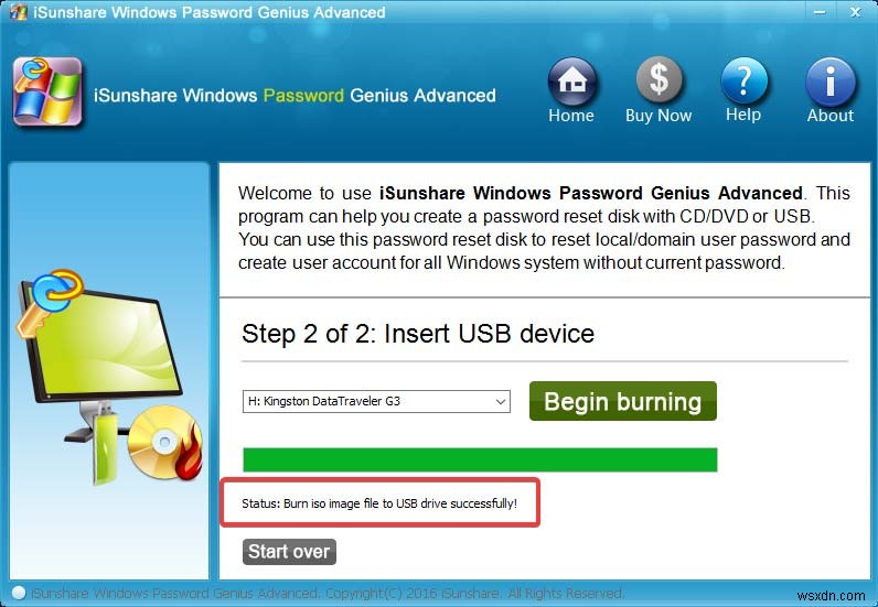 วิธีรีเซ็ตรหัสผ่าน Windows ด้วย iSunshare Windows Password Genius