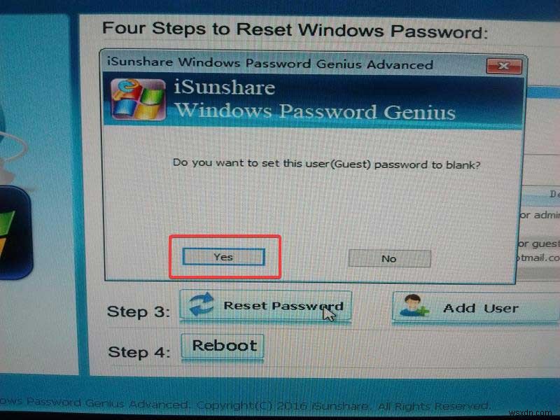 วิธีรีเซ็ตรหัสผ่าน Windows ด้วย iSunshare Windows Password Genius