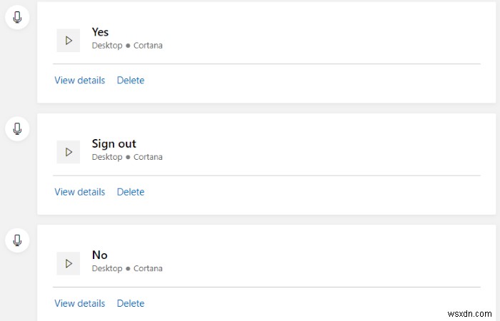 วิธีตรวจสอบและลบบันทึกคำสั่งคำพูดของคุณของ Cortana