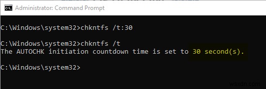 วิธีการเปลี่ยนเวลานับถอยหลังของ Chkdsk ใน Windows