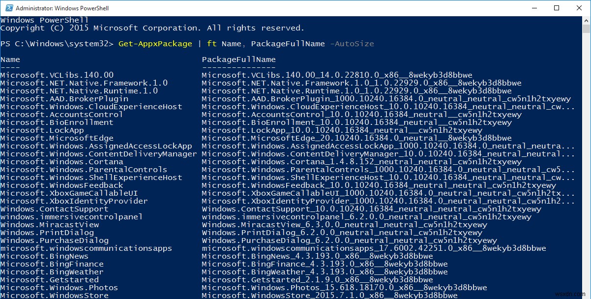 วิธีถอนการติดตั้งแอปที่ติดตั้งล่วงหน้าใน Windows 10 โดยใช้ Powershell