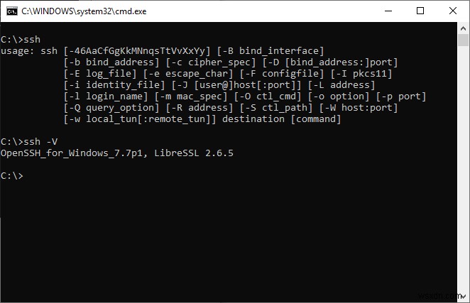 วิธีใช้ไคลเอนต์ OpenSSH ของ Windows 10 แทน PuTTY