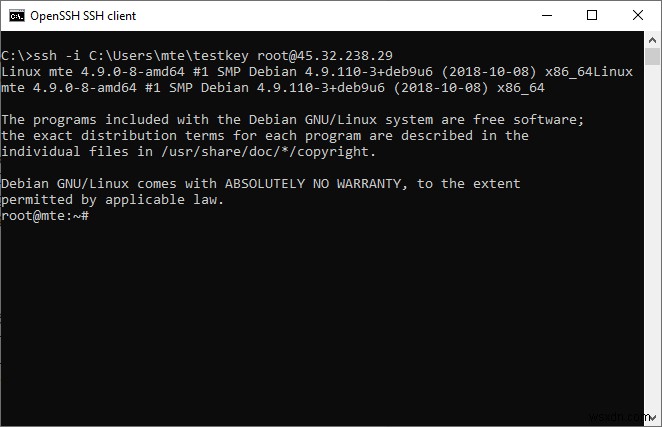 วิธีใช้ไคลเอนต์ OpenSSH ของ Windows 10 แทน PuTTY