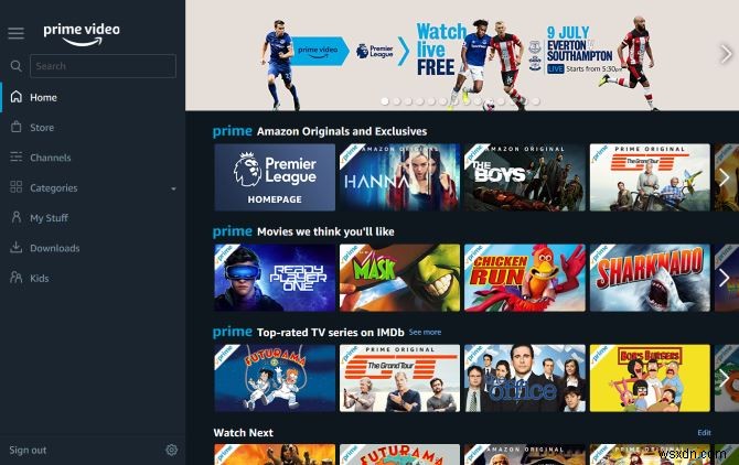 วิธีใช้แอป Amazon Prime Video Windows 10 ใหม่