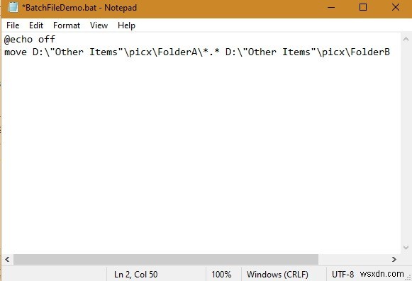 วิธีสร้างและใช้ไฟล์แบทช์เพื่อย้ายไฟล์หลายไฟล์ใน Windows 10