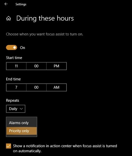วิธีใช้ Windows 10 Focus Assist เพื่อควบคุมการแจ้งเตือน
