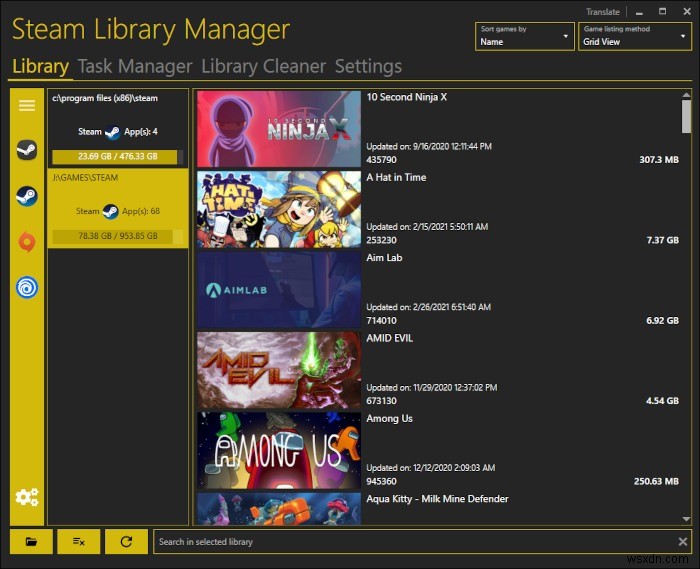 ใช้ Steam Library Manager เพื่อย้ายเกม Steam ไปยังไดรฟ์อื่นอย่างรวดเร็ว