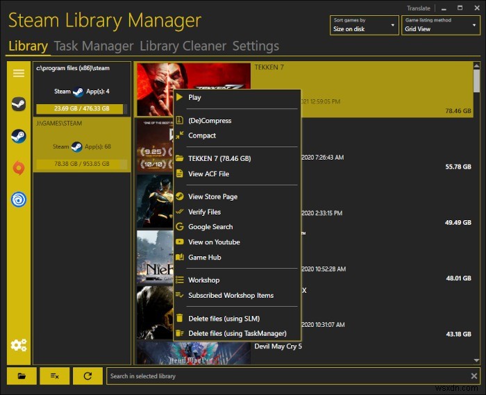 ใช้ Steam Library Manager เพื่อย้ายเกม Steam ไปยังไดรฟ์อื่นอย่างรวดเร็ว