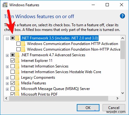 วิธีการติดตั้ง .NET Framework 2.0 3.0 และ 3.5 ใน Windows