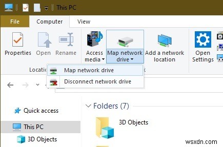 วิธีการแมปไดรฟ์ WebDAV ใน Windows