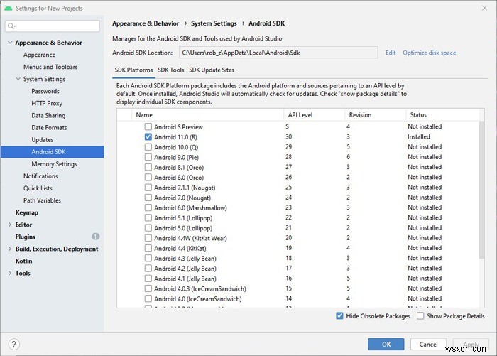 วิธีการติดตั้ง Android Studio และเครื่องมือ SDK ใน Windows 10