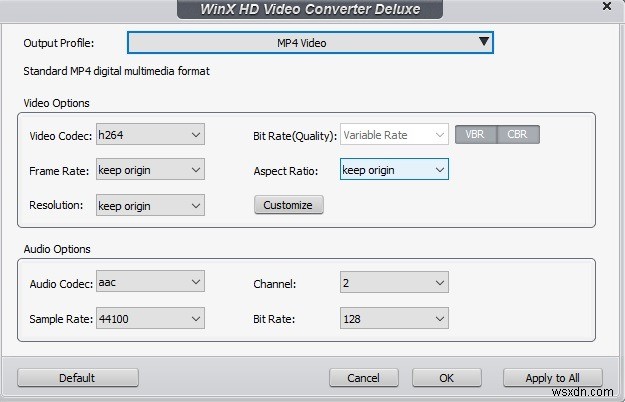 บีบอัดวิดีโอด้วย WinX HD Video Converter Deluxe (ลดสูงสุด 70%)