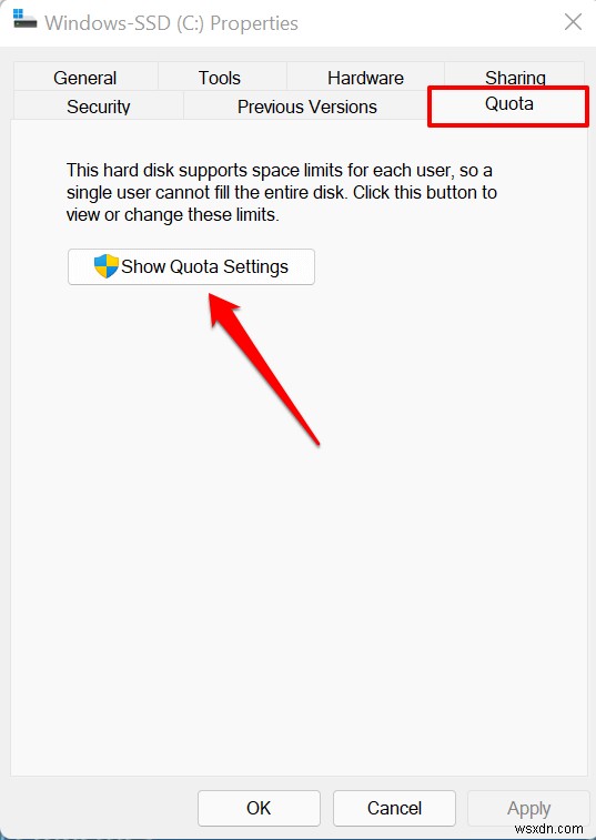 วิธีตั้งค่าโควต้าดิสก์สำหรับผู้ใช้ใน Windows 11