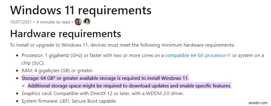 Windows 11 ใช้พื้นที่เท่าใด