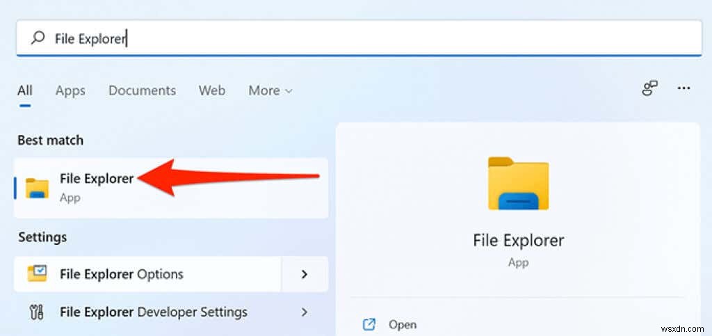 วิธีการเปิด File Explorer บน Windows 11