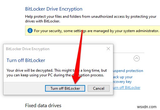 วิธีปิดหรือปิดใช้งาน Bitlocker ใน Windows 10