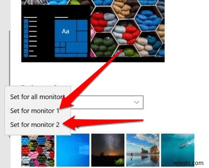 วิธีตั้งค่าวอลเปเปอร์ที่แตกต่างกันในแต่ละจอภาพใน Windows 10