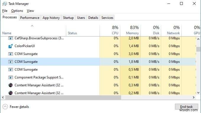 COM Surrogate คืออะไร (dllhost.exe) และเหตุใดจึงทำงานบนพีซีของฉัน