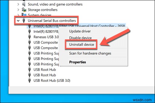 วิธีแก้ไขปัญหา  ไฟกระชากในพอร์ต USB  ใน Windows 10