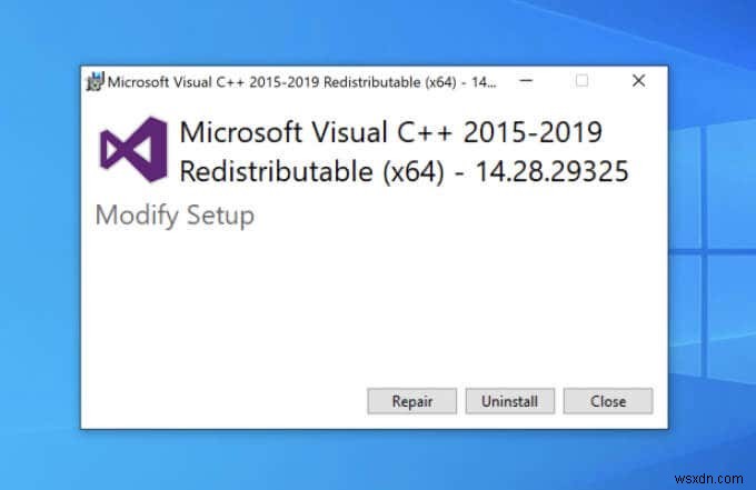 วิธีการแก้ไขข้อผิดพลาด “vcruntime140.Dll Is Missing” บน Windows 10