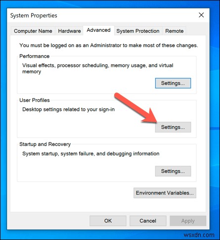 วิธีการลบโปรไฟล์ผู้ใช้ใน Windows 10