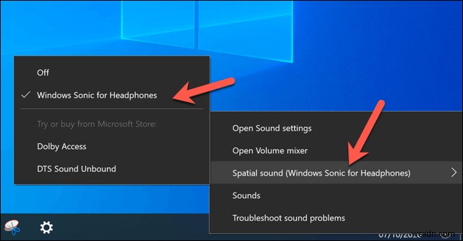 วิธีตั้งค่า Windows Sonic สำหรับหูฟังใน Windows 10