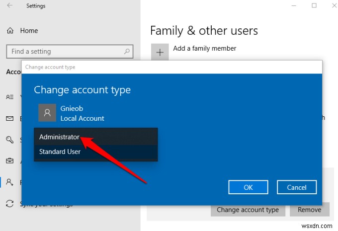 วิธีการเปลี่ยนผู้ดูแลระบบใน Windows 10