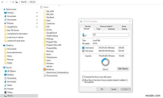 วิธีสร้างพาร์ติชั่นจาก Windows Drive Free Space