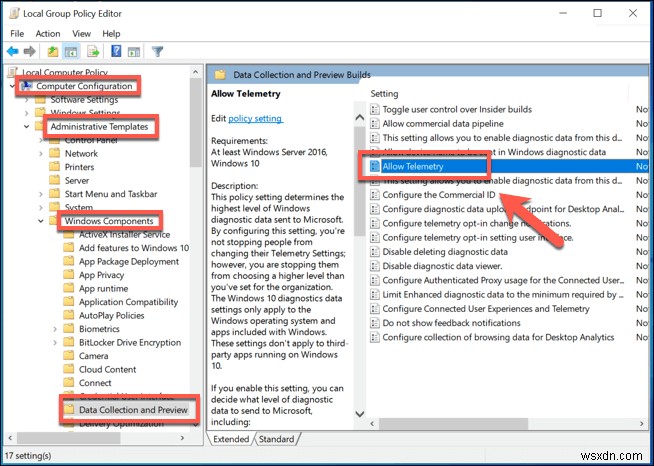 วิธีปิดการใช้งาน Windows 10 Telemetry