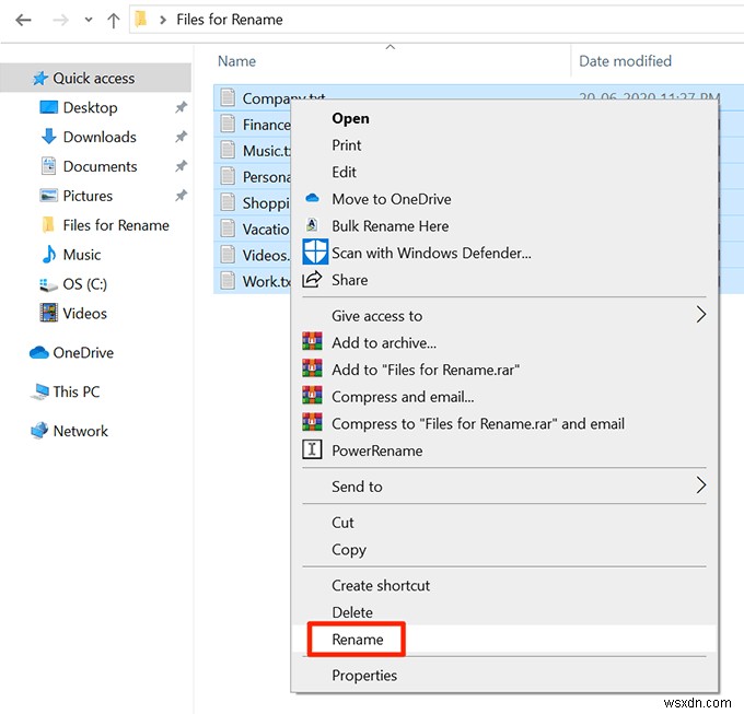 วิธีการเปลี่ยนชื่อไฟล์เป็นชุดใน Windows 10