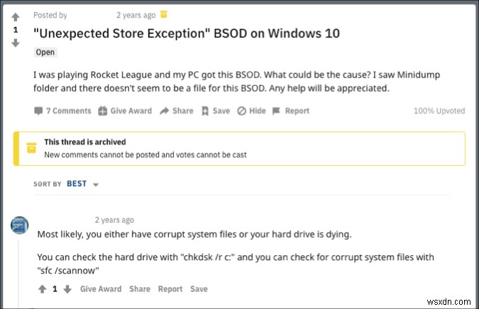 วิธีแก้ไขข้อผิดพลาดข้อยกเว้นร้านค้าที่ไม่คาดคิดใน Windows 10