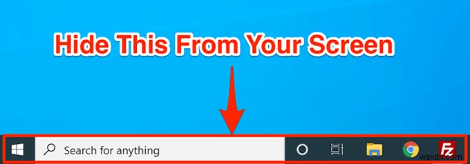วิธีการซ่อนแถบงานใน Windows 10