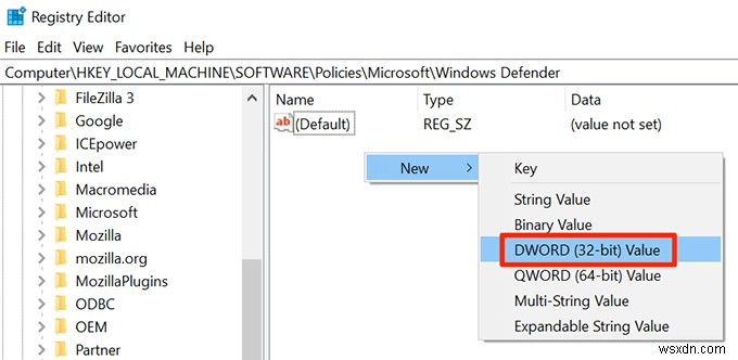 วิธีปิด Windows Defender