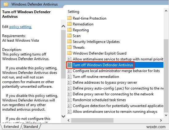 วิธีปิด Windows Defender