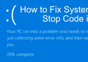 วิธีแก้ไข System Service Exception Stop Code ใน Windows 10