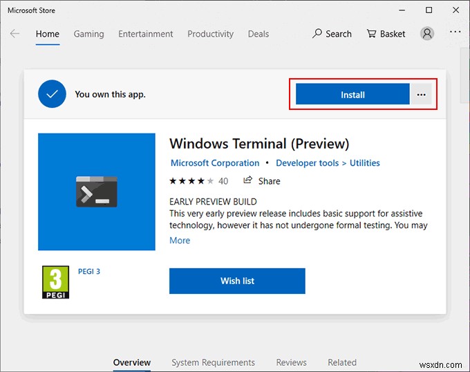 วิธีการติดตั้งและใช้งานเทอร์มินัล Windows 10 ใหม่