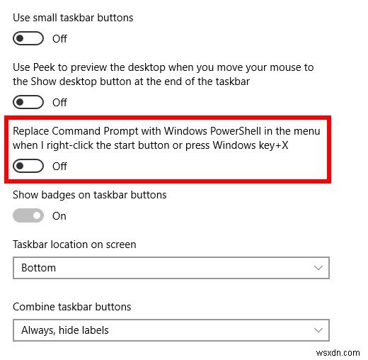 แทนที่พรอมต์คำสั่งด้วย PowerShell และในทางกลับกันใน Windows 10