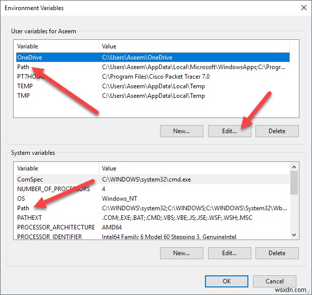 วิธีเพิ่มลงใน Windows PATH Environment Variable 