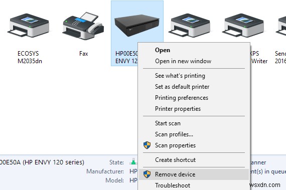 แก้ไขปัญหาเครื่องพิมพ์ติดอยู่ในสถานะออฟไลน์ใน Windows 