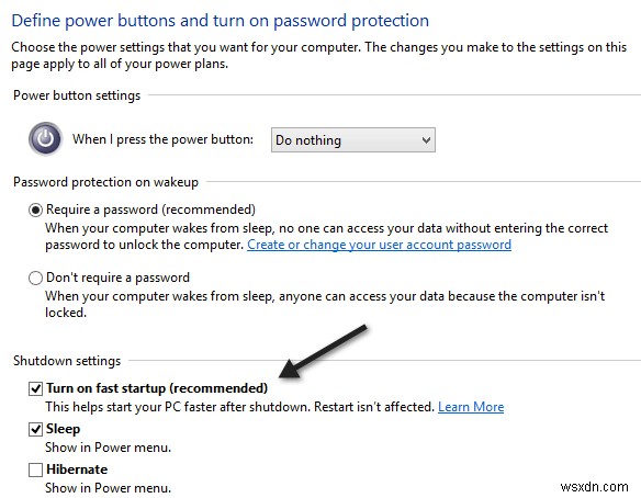 เปิด Fast Startup Missing ใน Windows 8/10 Power Options ไหม 