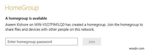 เข้าร่วม Windows 7 HomeGroup จาก Windows 8 