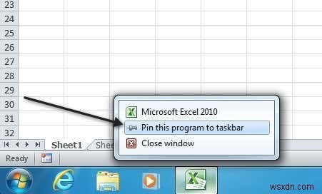 ไม่สามารถตรึงโปรแกรมไว้ที่ทาสก์บาร์ใน Windows 7 ได้หรือไม่ 