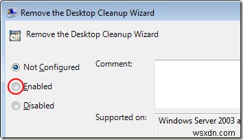 ลบ Desktop Cleanup Wizard ออกจาก Windows 7 