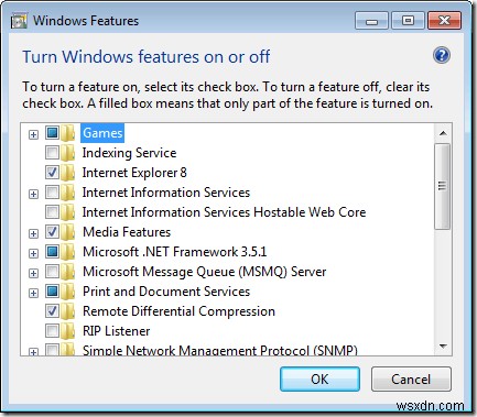 เปิดใช้งาน Microsoft Internet Information Services (IIS) ใน Windows 7 
