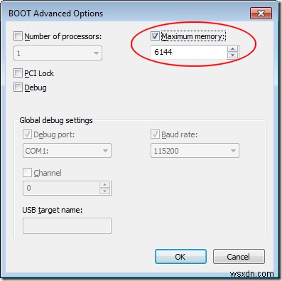 แก้ไขจำนวนหน่วยความจำสูงสุดที่ใช้งานได้โดย Windows 7 64-bit 