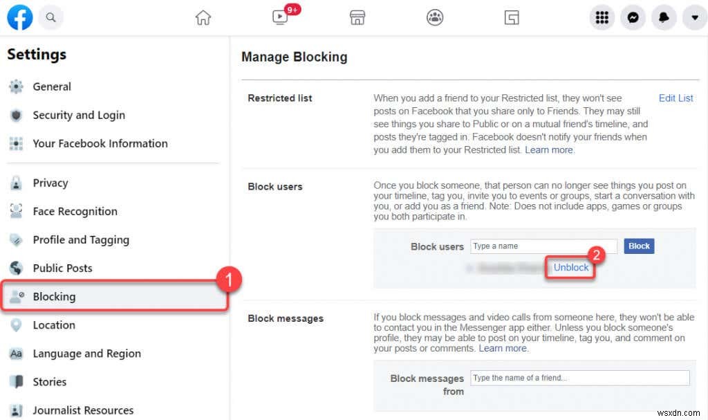 วิธีปลดบล็อกใครบางคนบน Facebook, Messenger, Instagram และ WhatsApp 