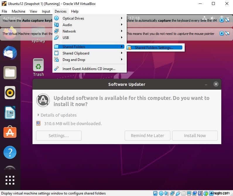 วิธีการติดตั้ง VirtualBox Guest Additions ใน Ubuntu