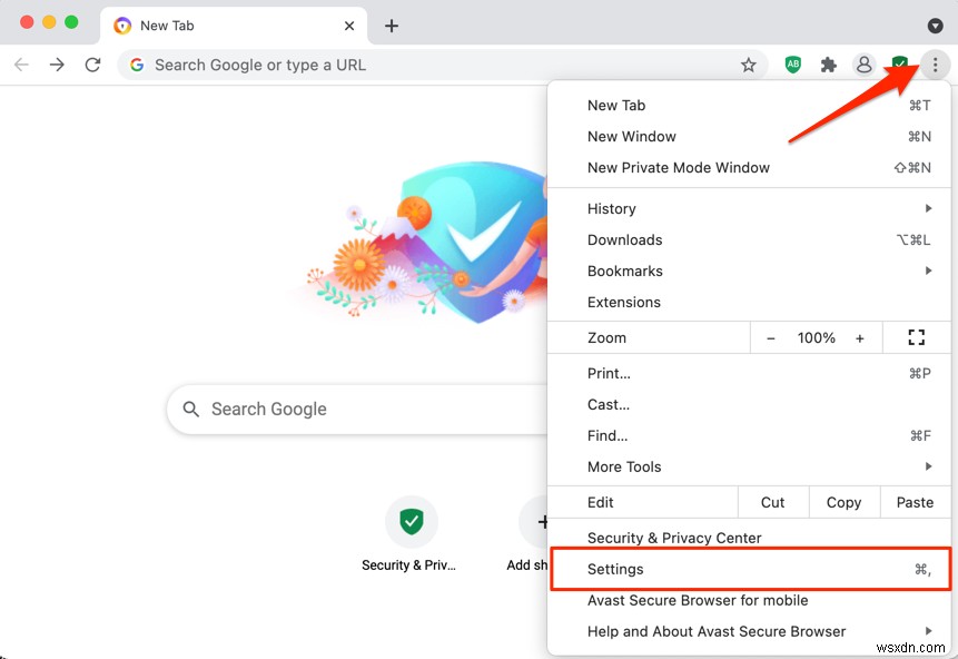 วิธีปิดการใช้งานหรือปิด Avast Secure Browser 