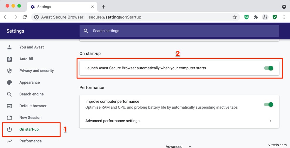 วิธีปิดการใช้งานหรือปิด Avast Secure Browser 